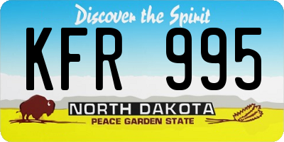ND license plate KFR995