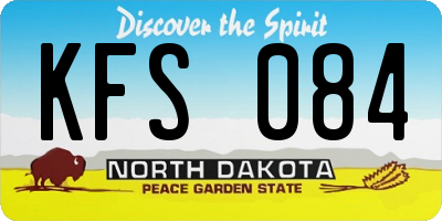 ND license plate KFS084