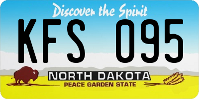 ND license plate KFS095
