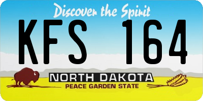 ND license plate KFS164