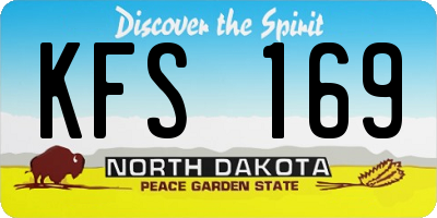 ND license plate KFS169