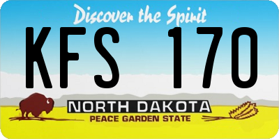 ND license plate KFS170