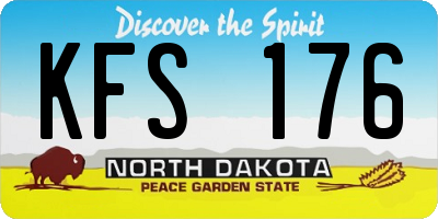 ND license plate KFS176