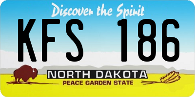 ND license plate KFS186