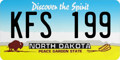 ND license plate KFS199