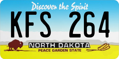 ND license plate KFS264