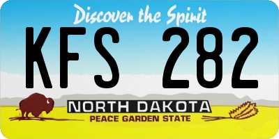 ND license plate KFS282