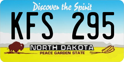 ND license plate KFS295