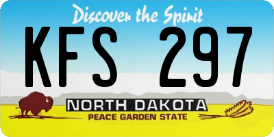 ND license plate KFS297