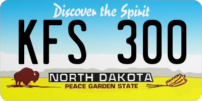 ND license plate KFS300