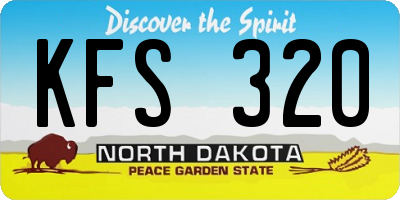 ND license plate KFS320