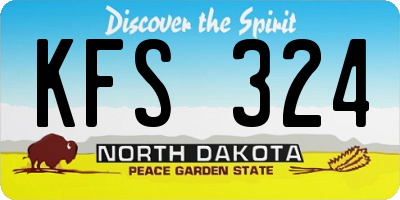 ND license plate KFS324