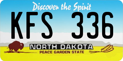 ND license plate KFS336