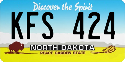 ND license plate KFS424