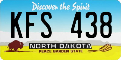 ND license plate KFS438