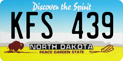 ND license plate KFS439