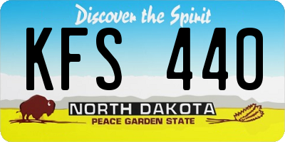 ND license plate KFS440