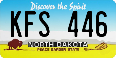 ND license plate KFS446