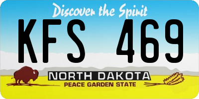 ND license plate KFS469