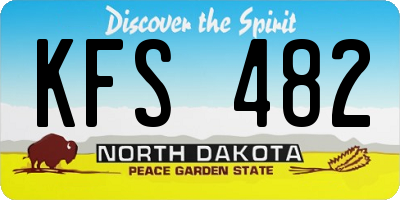 ND license plate KFS482