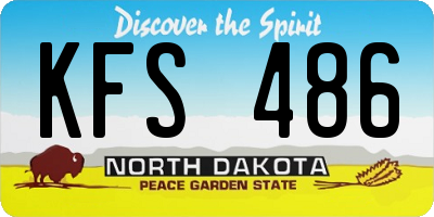 ND license plate KFS486