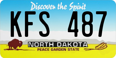 ND license plate KFS487
