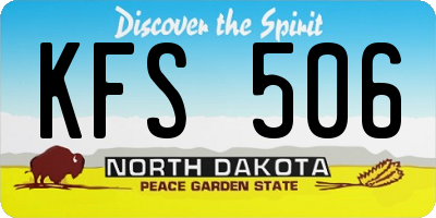 ND license plate KFS506