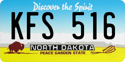 ND license plate KFS516