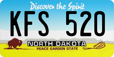 ND license plate KFS520