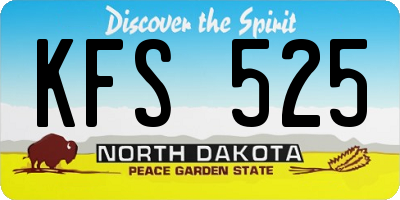 ND license plate KFS525