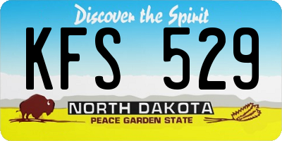ND license plate KFS529