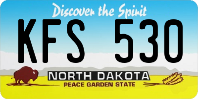 ND license plate KFS530