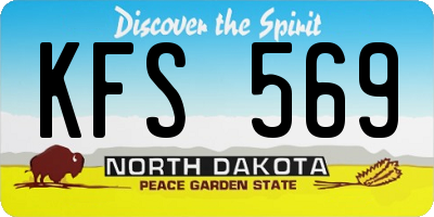 ND license plate KFS569