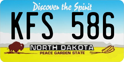 ND license plate KFS586