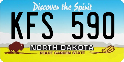 ND license plate KFS590