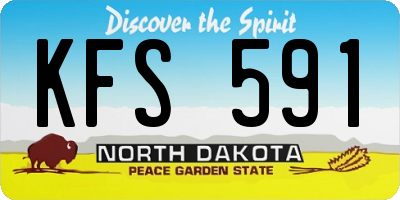 ND license plate KFS591