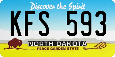 ND license plate KFS593