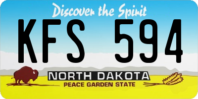 ND license plate KFS594