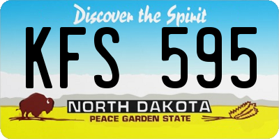 ND license plate KFS595