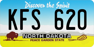 ND license plate KFS620