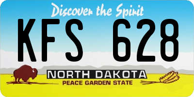 ND license plate KFS628