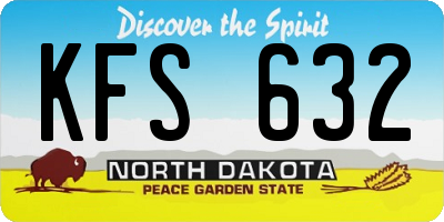 ND license plate KFS632