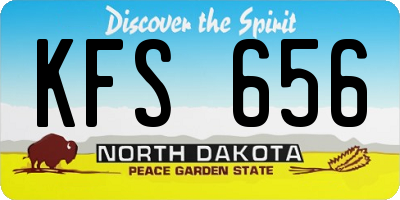 ND license plate KFS656