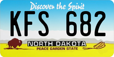 ND license plate KFS682