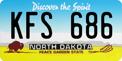 ND license plate KFS686