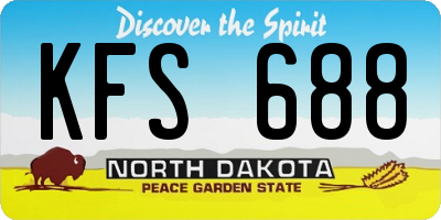 ND license plate KFS688