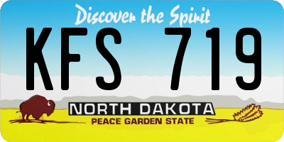 ND license plate KFS719