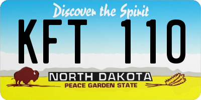 ND license plate KFT110