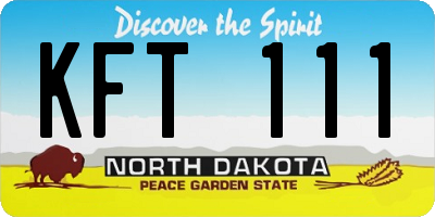 ND license plate KFT111