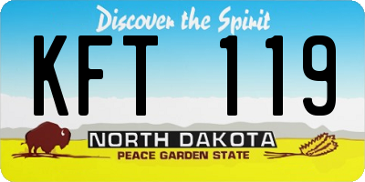 ND license plate KFT119